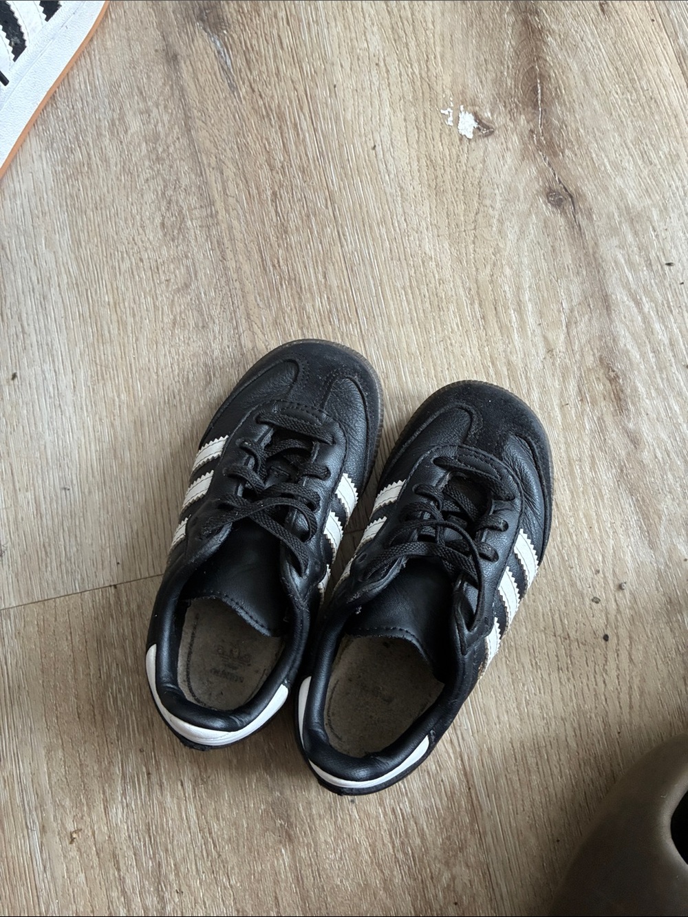 adidas Black Sneakers with White Three-Stripes